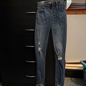 Abercrombie & Fitch High Rise Dark Blue Jeans